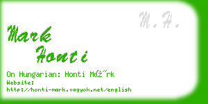 mark honti business card